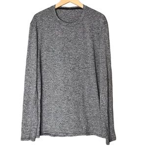 Lululemon Men’s Long Sleeve Tee Heather Grey Running Reflective ESTIMATED Large